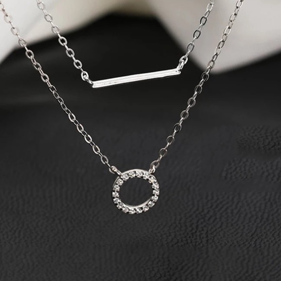 ⚡️Insta circle sterling silver necklace - Picture 3 of 4